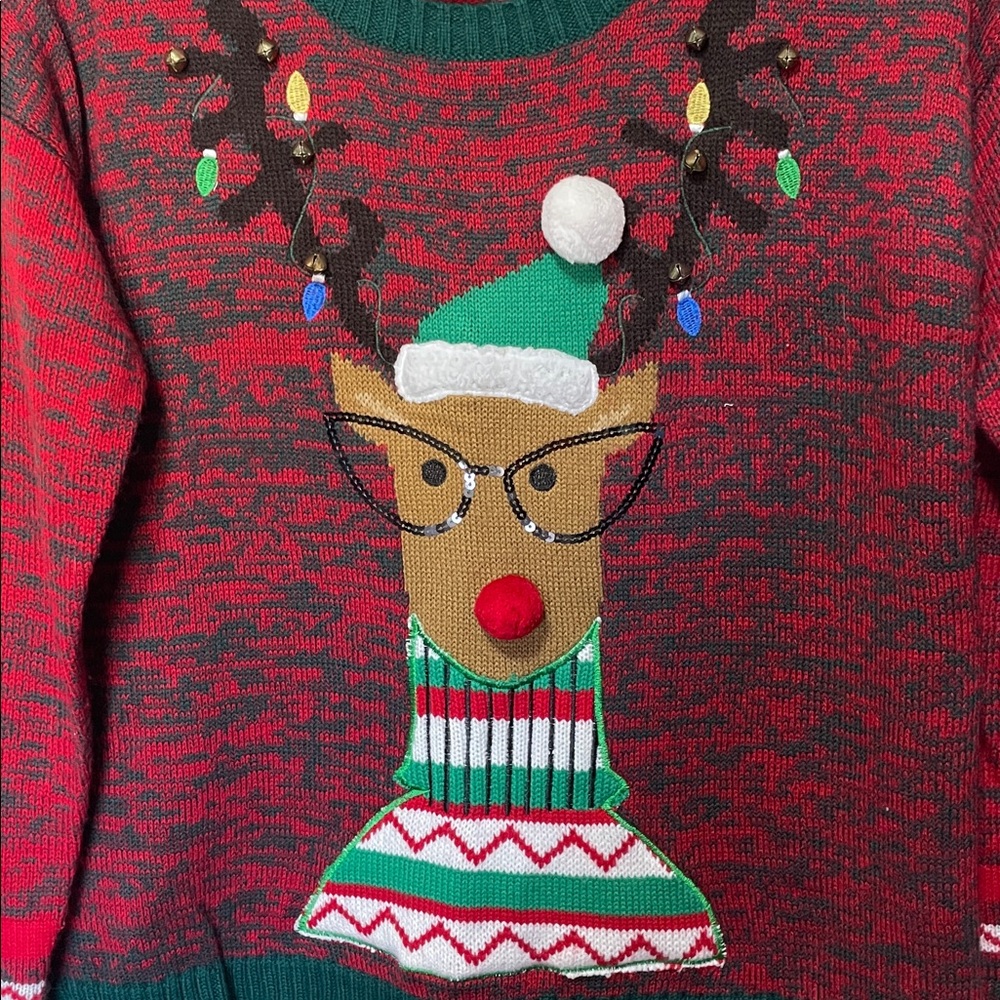 Love Always Red And Green Ugly Christmas Sweater. Good Condition. Size M.